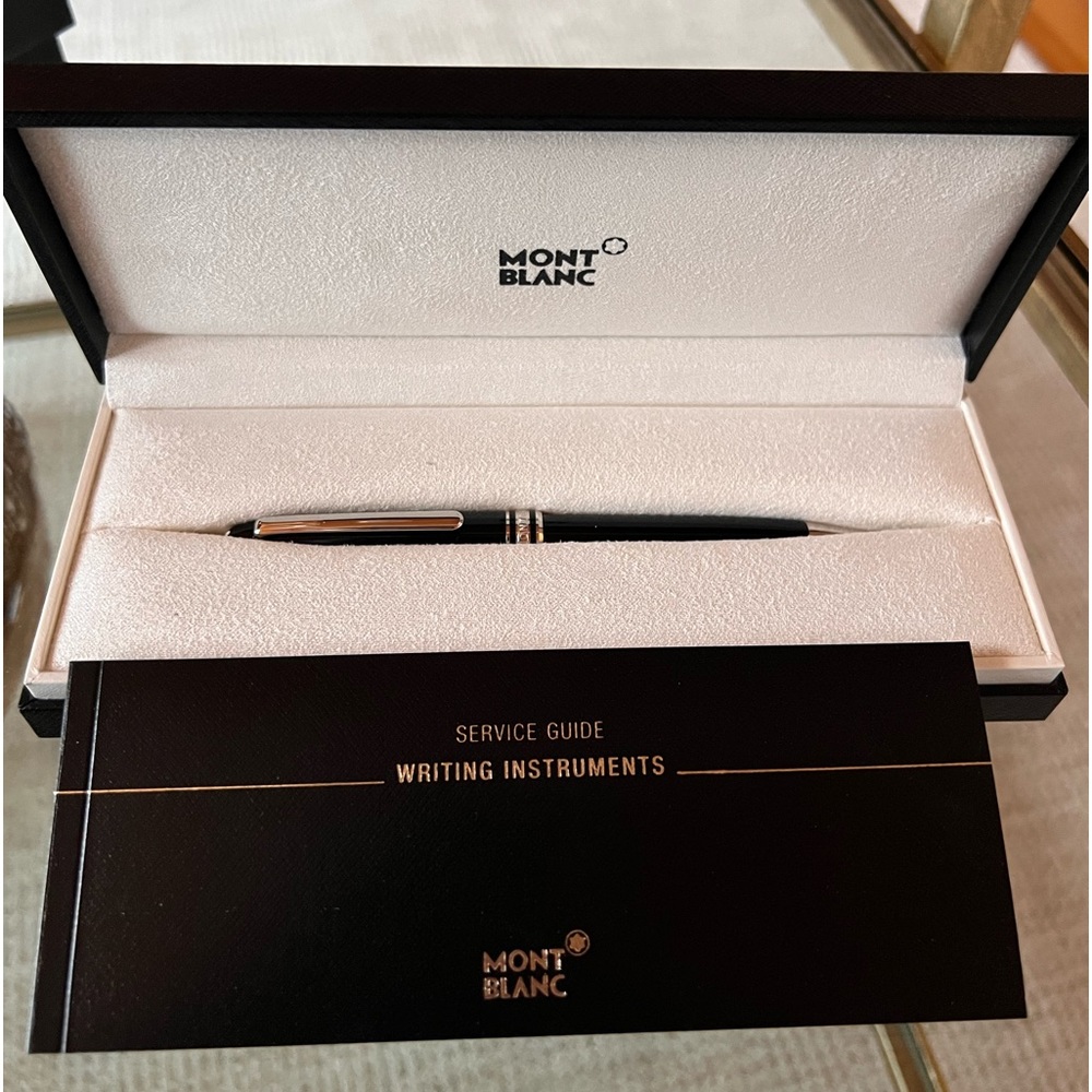 BRAND NEW never used Mont Blanc MEISTERSTÜCK PLATINUM-COATED BALLPOINT PEN